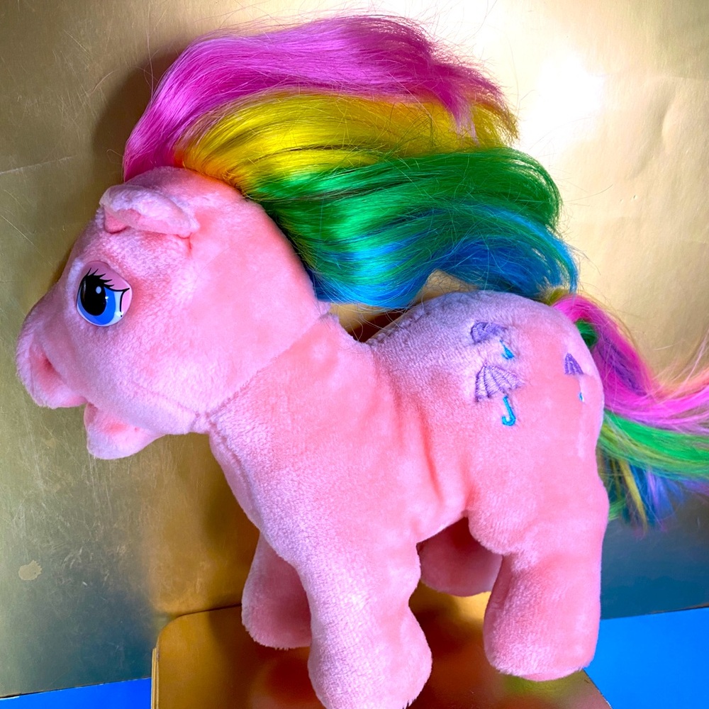 MY LITTLE PONY G1 VTG 1984 ORIGINAL HASBRO SOFTIES PARASOL RAINBOW PONY PLUSH - Picture 8 of 16